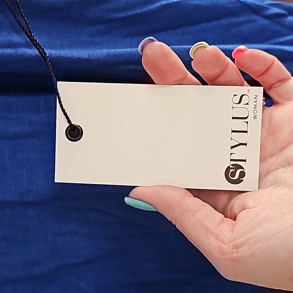 Stylus 1x blue tank top new with tags - Picture 2 of 4